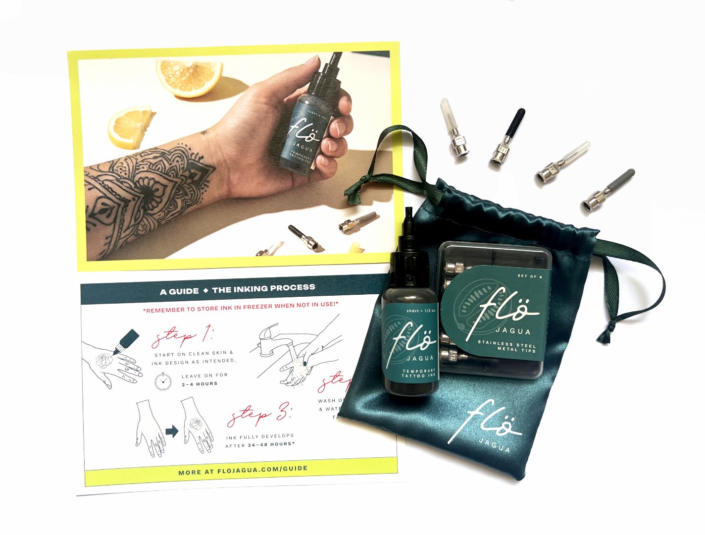 Flö Jagua Temporary Tattoo Starter Kit